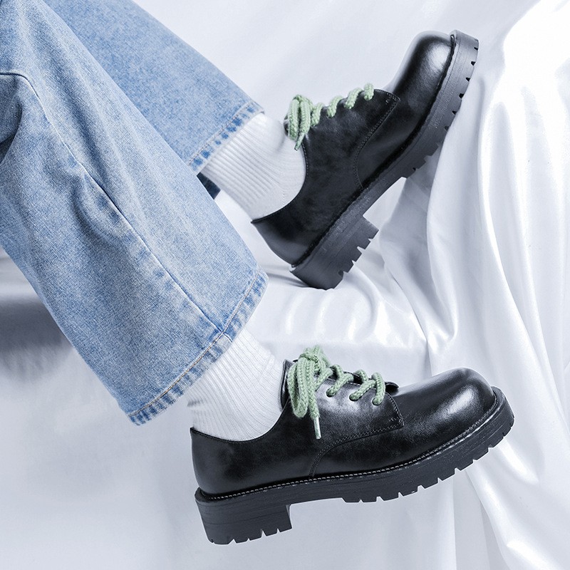 SAOLA Scarpe da lavoro uomo punta tonda stringate derby pelle plateau eleganti formali 2025