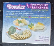 NEW Donvier Wave Yogurt Cheese Maker White BP...