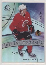 2020-21 Upper Deck SP Game Used Authentic Rookies 39/75 Alec Regula #189 f5q
