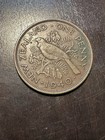 1940 New Zealand One Penny Bronze Coin, Minted London, WWII Era, Grade: XF — photo 1