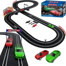 Slot Car Race Track Set Electric Powered Race Track Dual Racing Car Track Set