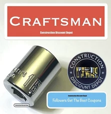 Craftsman 6 Point 3/8" Drive Chrome Shallow 16MM Socket CMMT43570 16 mm