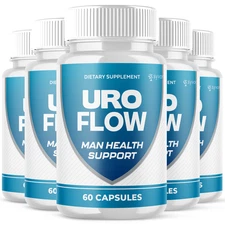 (5 Pack) Uro Flow for Men Prostate Health & Urinary Support Supplement 300 Caps