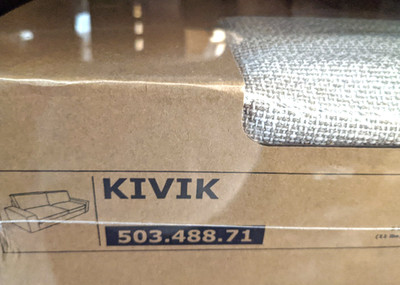 Ikea KIVIK Three (3) Seat Sofa 225cm Cover Slipcover HILLARED BEIGE New! SEALED!