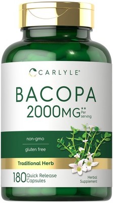 Carlyle Bacopa Monnieri Capsules | 180 | 180 Count (Pack of 1) 