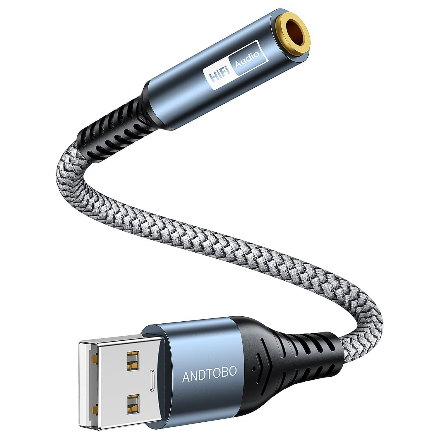 Adattatore Audio USB a Jack 3,5 mm, Scheda Audio Esterna Adattatore USB-A (d1Q)