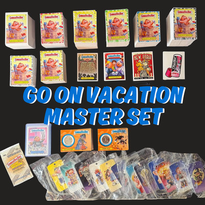 2020 GARBAGE PAIL KIDS GO ON VACATION PARTIAL MASTER SET, GOLD, RED, COINS CS