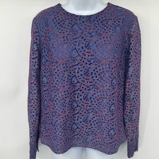 Banana Republic Long Sleeve Eyelet Lace Blouse Size Small