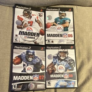 EA Sports PlayStation 2 PS2 Madden NFL Lot (2004, 06, 07, 08) - 4 Games