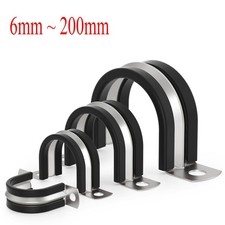 Image of Saddle Clip Bridge Clamp Brackets Pipe Fixing Clips Stainless Steel 6mm - 200mm
