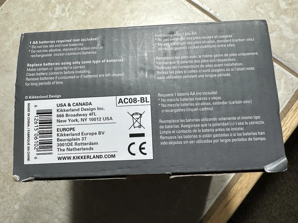 Kikkerland Retro Alarm Clock-Blue-Glow In The Dark Hands (Uses 1 AA Battery) - Image 3 of 4