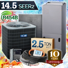 2.5 Ton Heat Pump AC Ducted Central Air Conditioner Split System Kit, 14.5 SEER2