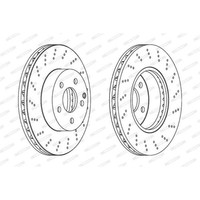 Ferodo 2X Bremsscheibe Vorne Ø295 Mm FüR Mercedes-Benz C-Klasse T-Model S204