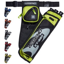 Legend XT320 Archery Quivers - Right Handed Nylon Hip Quivers with 3 Arrow Tu...