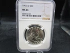 1961 D US Franklin Silver Half Dollar Coin NGC MS64