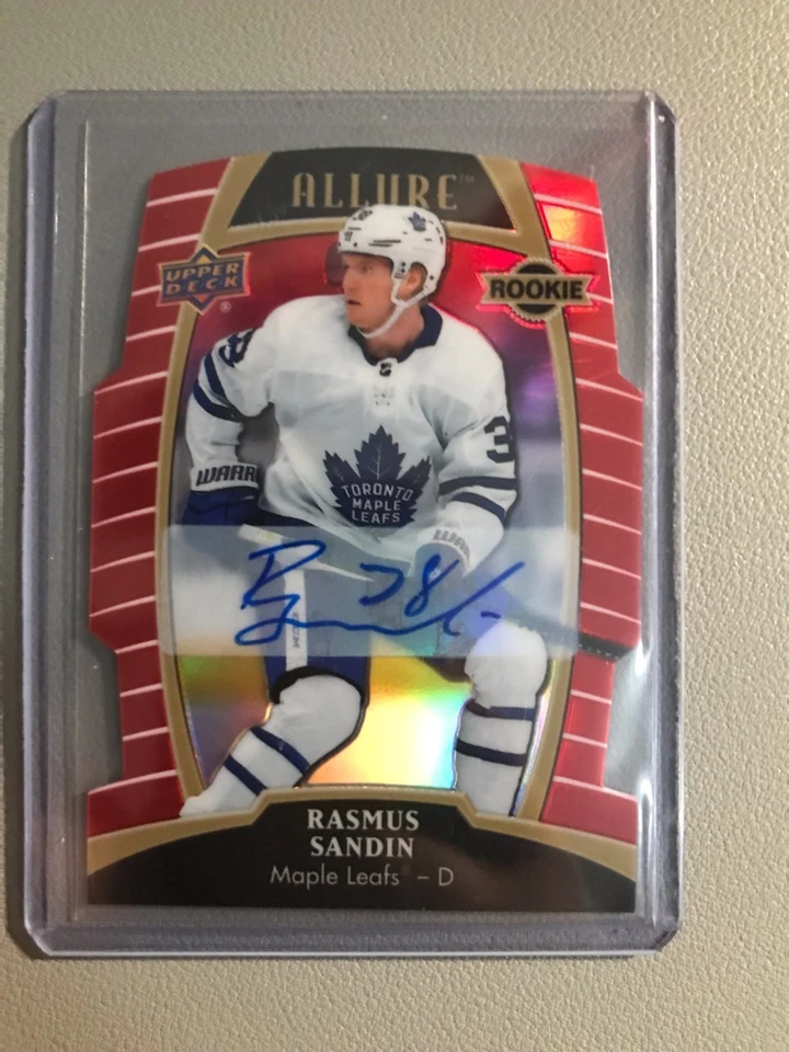 RASMUS SANDIN/ZACH SENYSHYN ALLURE RED RAINBOW AUTOS..61/349 152/349..2 CARD DE - Image 3 of 4