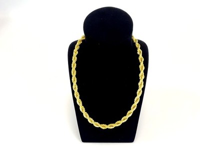14K Yellow Gold 8.5mm Diamond Cut Solid Rope Chain Link Necklace Mens Womens 28''
