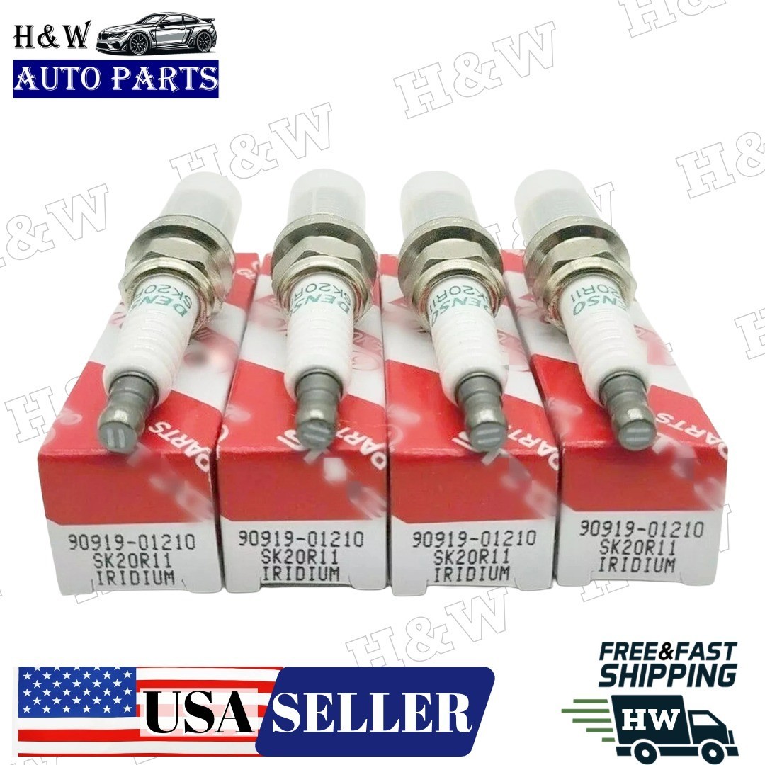 4 PACK Iridium Spark Plugs OEM 90919-01210 SK20R11 OEM