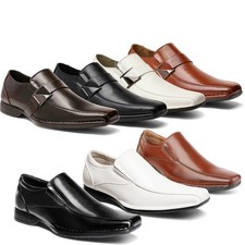 Men's Classic Square-Toe Slip-on Loafers Flexible Dress Formal Oxford Shoes