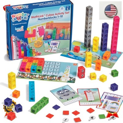 MathLink Cubes Numberblocks 1-10 Activity Set for Hands-On Math Learning