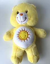 2 Vintage Care Bears 14  Funshine Bear and 10  Cupcake Care Bear Plush 2002/2003