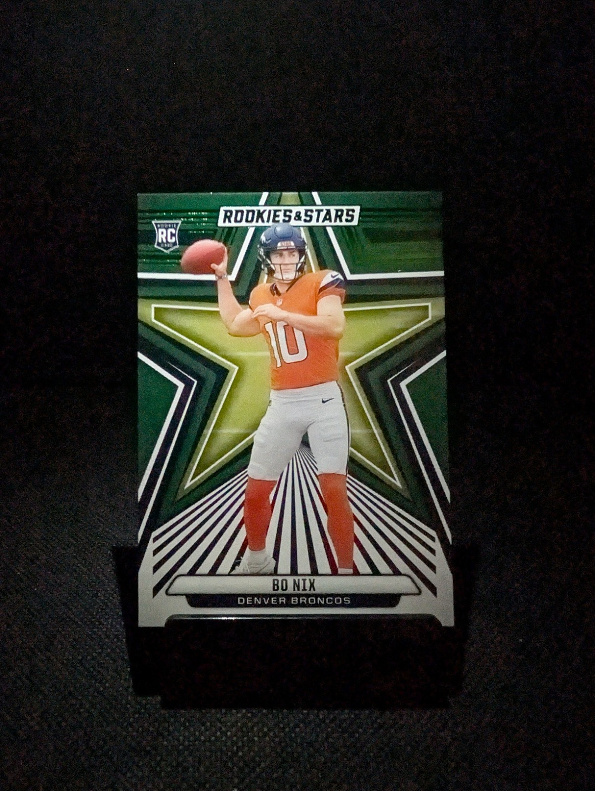 2024 Panini Rookies & Stars Bo Nix RC Green Foil #108 RC Denver Broncos