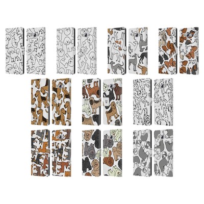 HEAD CASE DESIGNS DOG BREED PATTERNS 4 LEATHER BOOK CASE FOR SAMSUNG PHONES 3