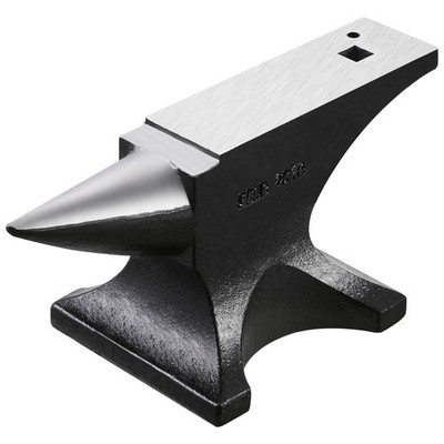 Uimoso 55lbs Cast Steel Single Horn Anvil with Rounded Horn for Metalworking