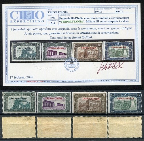 TRIPOLITANIA 1930 MILITIA III COMPLETE SERIES MNH** CAT. S18