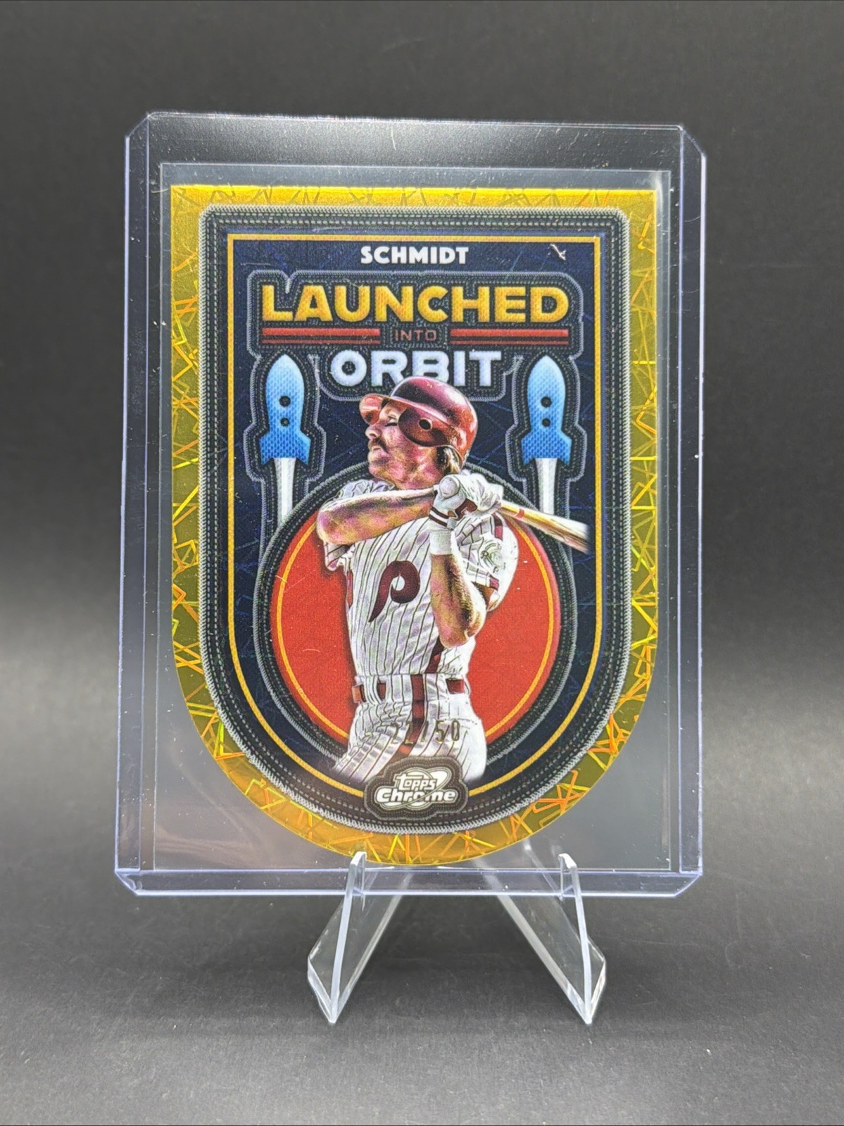2025 Topps Chrome Cosmic Mike Schmidt Gold /50 Launched Into Orbit