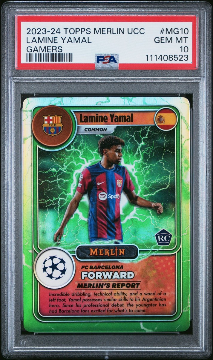 2023-24 TOPPS MERLIN UCC MERLIN'S GAMERS LAMINE YAMAL ROOKIE