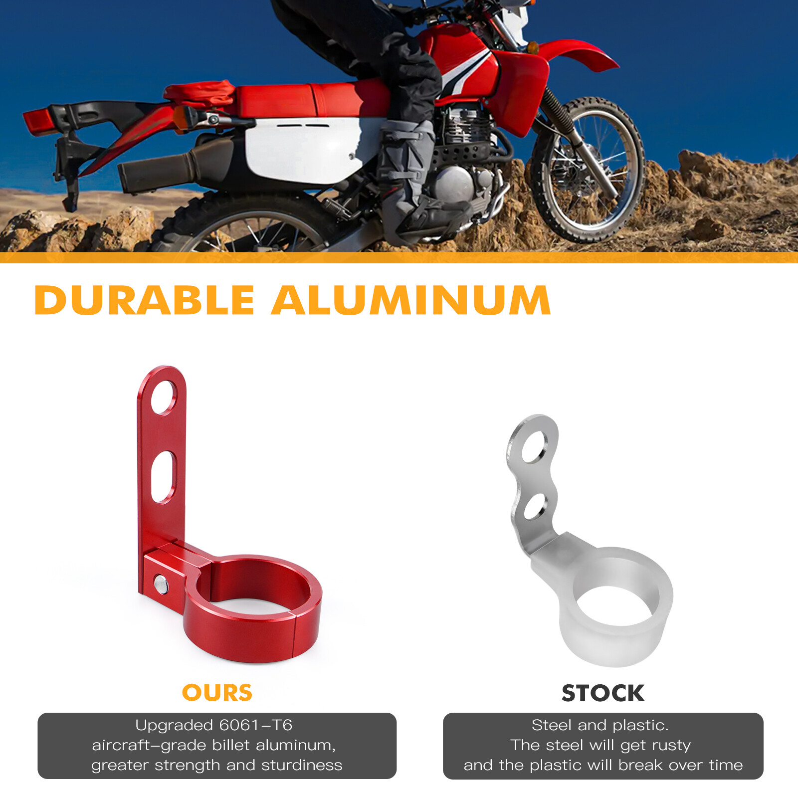 NICECNC Front Brake Line Hose Clamp Cable Holder For Honda XR650L 1993-2024 2025