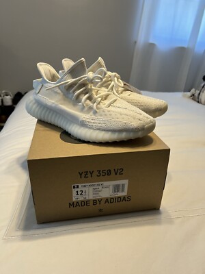 Adidas Yeezy 350 V2 White Bone Cloud White HQ6316 Mens Size 12