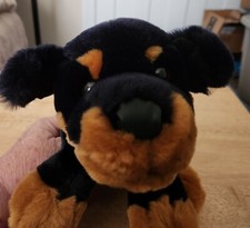 VTG Rottweiler Plush FAO Schwarz Fifth Avenue Puppy Dog Plush 12" Animal NICE