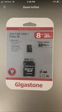 Gigastone MicroSD Card 2-in-1 Kit 8GB UHS-1 Class 10