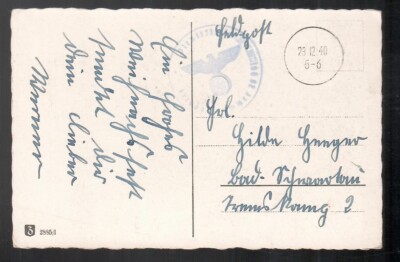 4600 - Postcard * Christmas * 1940 Feldppst 20 001 A. Bad Schwartau