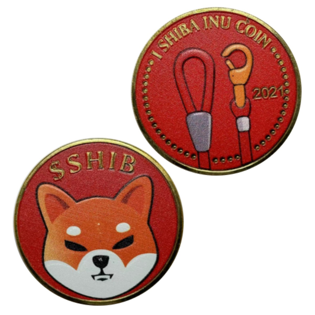 Virtual Digital Coin - Red SHIBA INU COIN Crypto Game Coin Commemorative  Coin | eBay