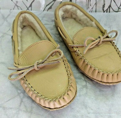 sherpa lined moccasin womens