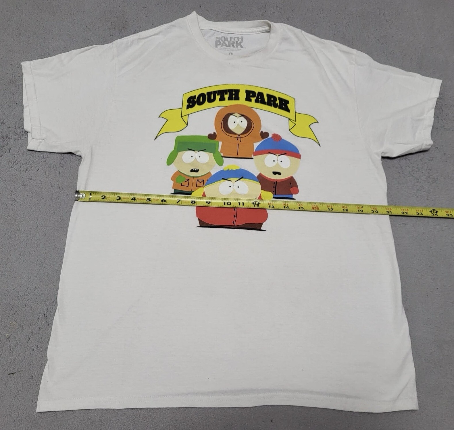 South Park Graphic Short Sleeve T-Shirt Mens Size L Large White TV Show Comedy