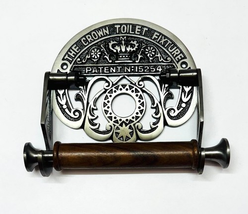 Cast Iron "CROWN" Vintage Design Victorian Wall Mounted Toilet Roll Holder A.I