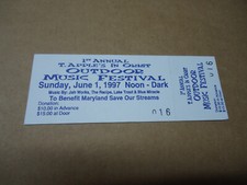 T. Apples's in Orbit Music Outdoor Music Festival MD concert ticket 6 1 1997