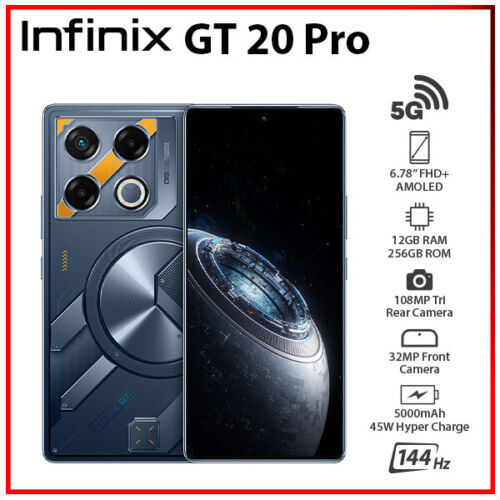 (Unlocked) Infinix GT 20 Pro 12GB+256GB ORANGE Dual SIM Android Cell Phone - Picture 1 of 6