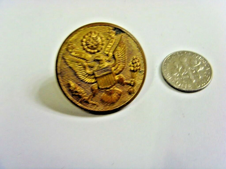 1910s Antique world war I American great seal uniform 28 mm metal button 49339 - Image 2 of 4