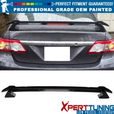 Fits 09-13 Corolla Sport Style Painted Trunk Spoiler #209 Black Sand Pearl - ABS