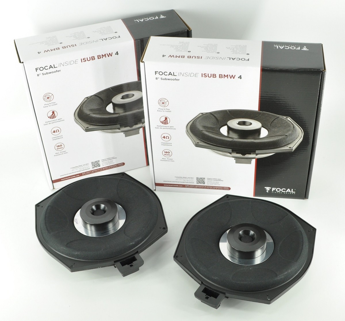 FOCAL ISUB BMW 4 A PAIR - 2 pcs UNDERSEAT SUBWOOFERS 4Ohm FOR BMW