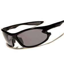 Cool Athletic Golf Baseball Black Frame Wrap Around Rectangle Sport Sunglasses