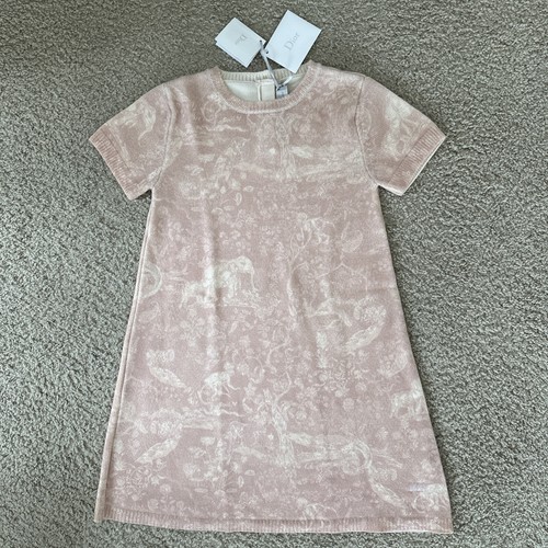 NWT 100% Authentic Christian Dior Sweater Dress - Size Girls 8 Years - Pink