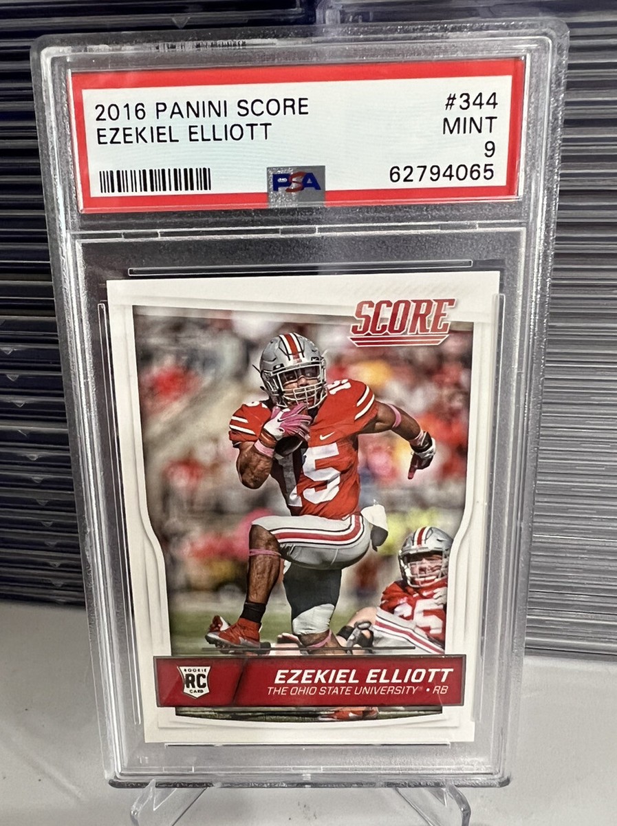 Ezekiel Elliott 2016 panini score rookie #344 psa 9 pop 29