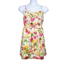 J.Crew Factory Sleeveless Pink Colorful Floral Print Cami Mini Dress Size 8 NWT