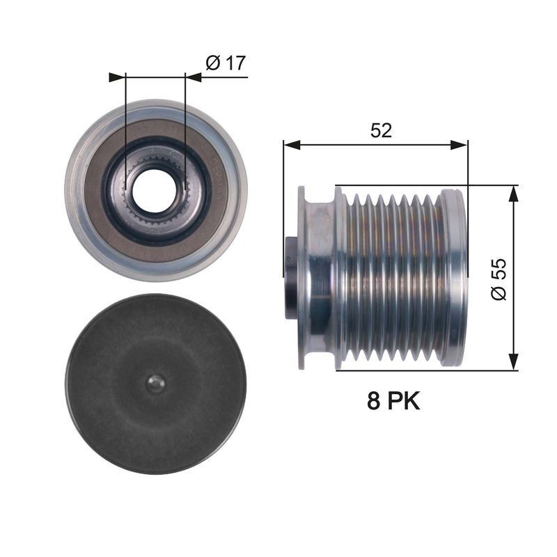 GATES OAP7123 Alternator Freewheel Clutch for MERCEDES-BENZ - Image 7